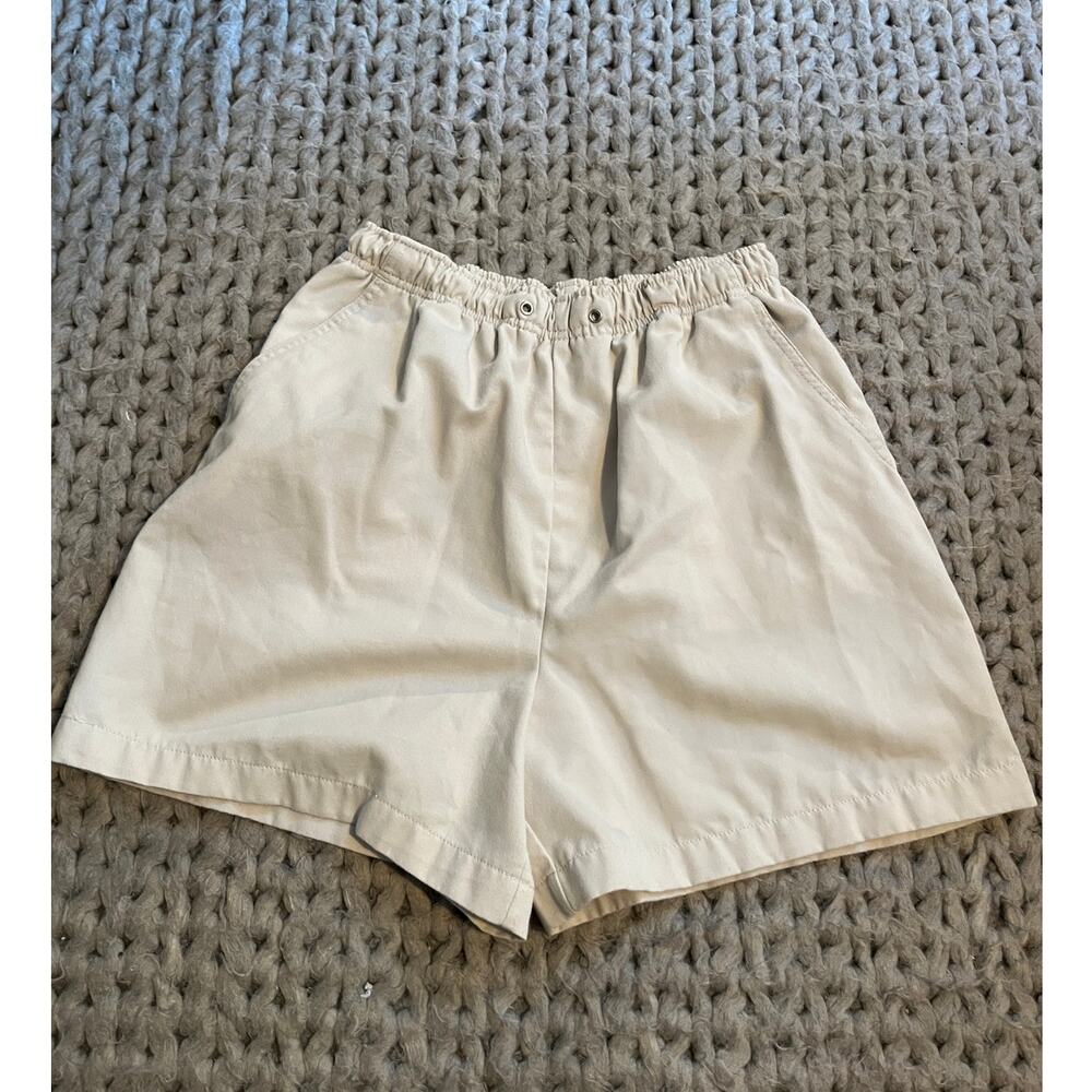 Vintage high waisted basic edition mom shorts beige size med